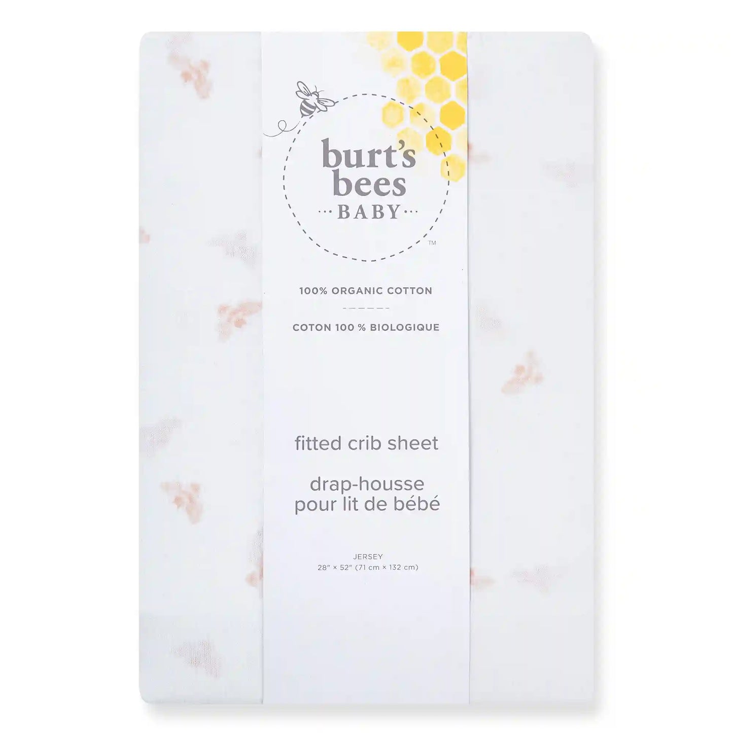 Golden Bee Organic Cotton BEESNUG® Fitted Crib Sheet - Ranunculus