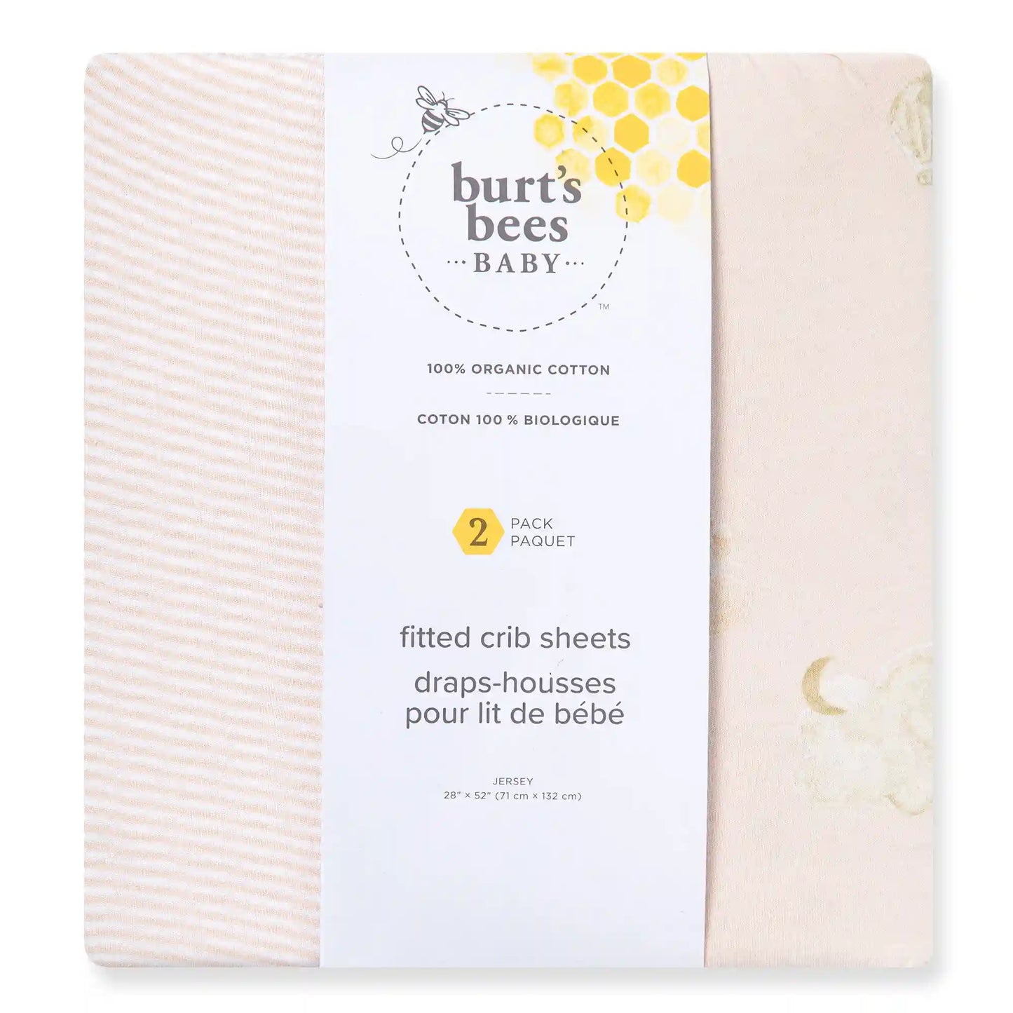 Good Night Sky Organic Cotton Crib Sheets Set of 2 - Ranunculus