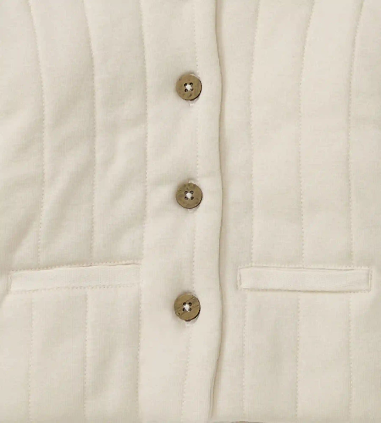 Organic Cotton Quilted Jacket - Oat