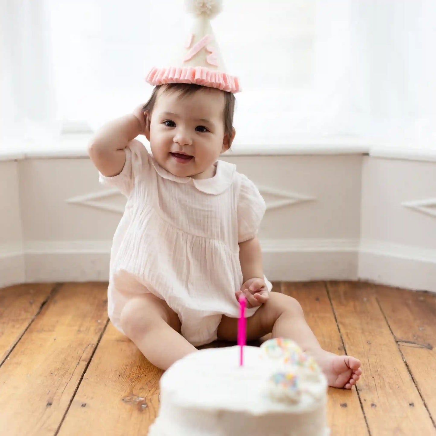 Baby Girl Classic Gauze Bubble Romper