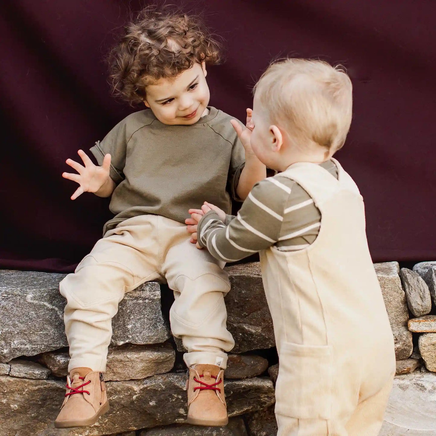 Organic Baby Boy Knit Corduroy Jumpsuit