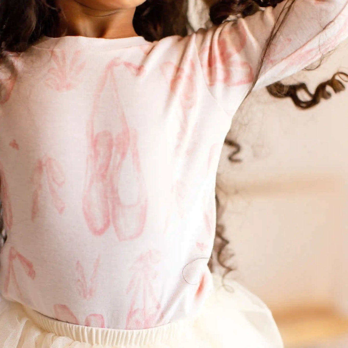 Ballet Slippers Organic Cotton Two-Piece Pajamas