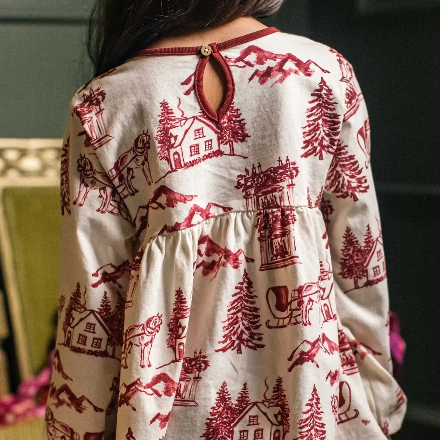 Vintage Christmas Tunic and Pants Set