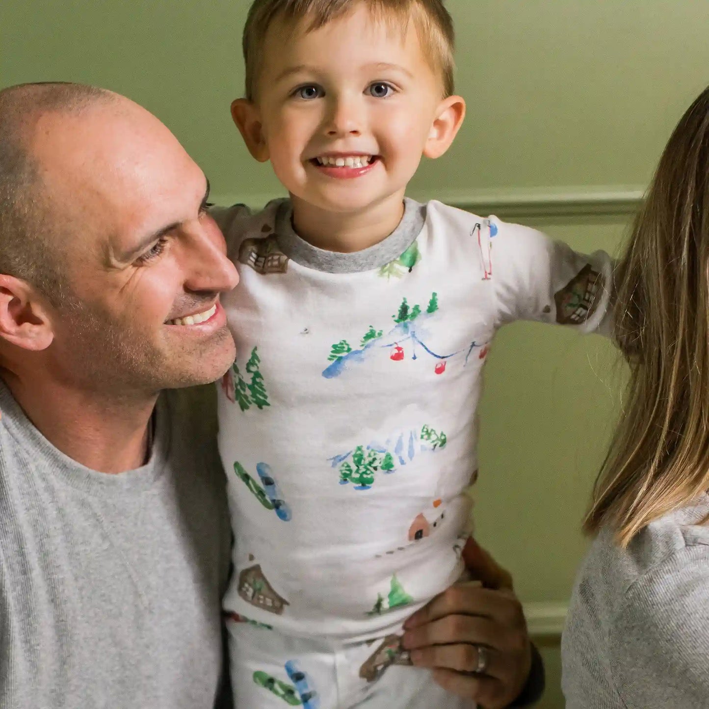 Ski Slopes Family Matching Organic Cotton Men's PJ Set