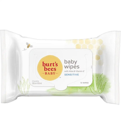 Burt’s Bees Baby Wipes, Unscented Natural Baby Wipes for Sensitive Skin - 72 Wipes