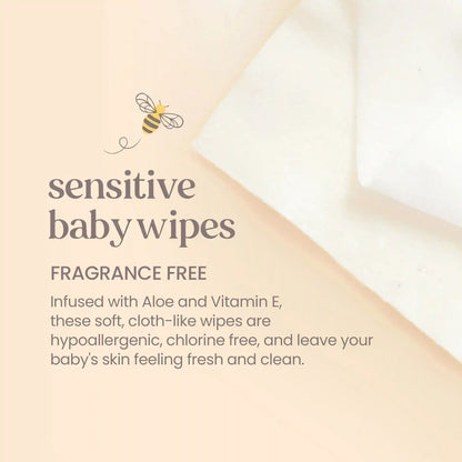 Burt’s Bees Baby Wipes, Unscented Natural Baby Wipes for Sensitive Skin - 72 Wipes
