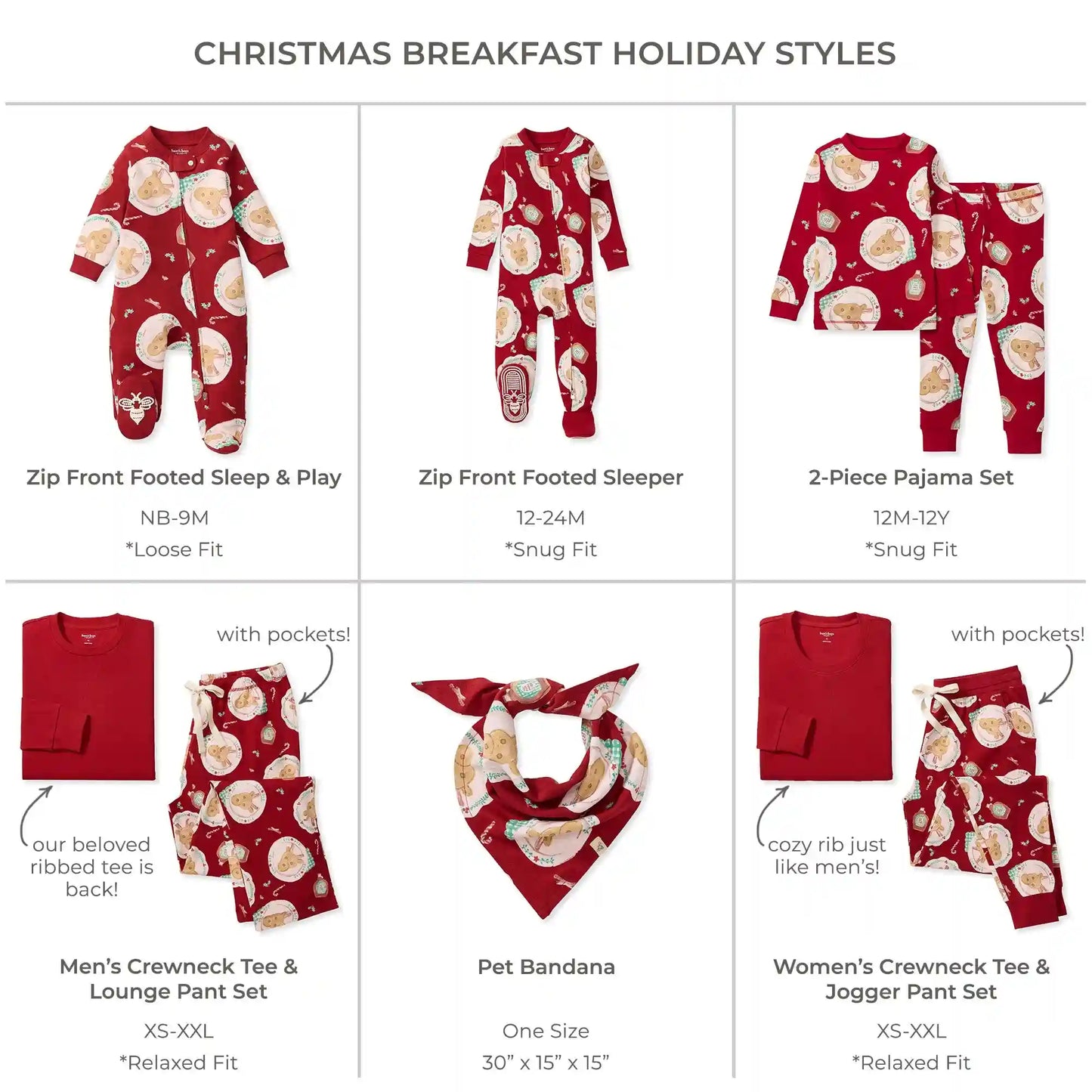 Christmas Breakfast Family Matching Organic Cotton Men's PJ Set