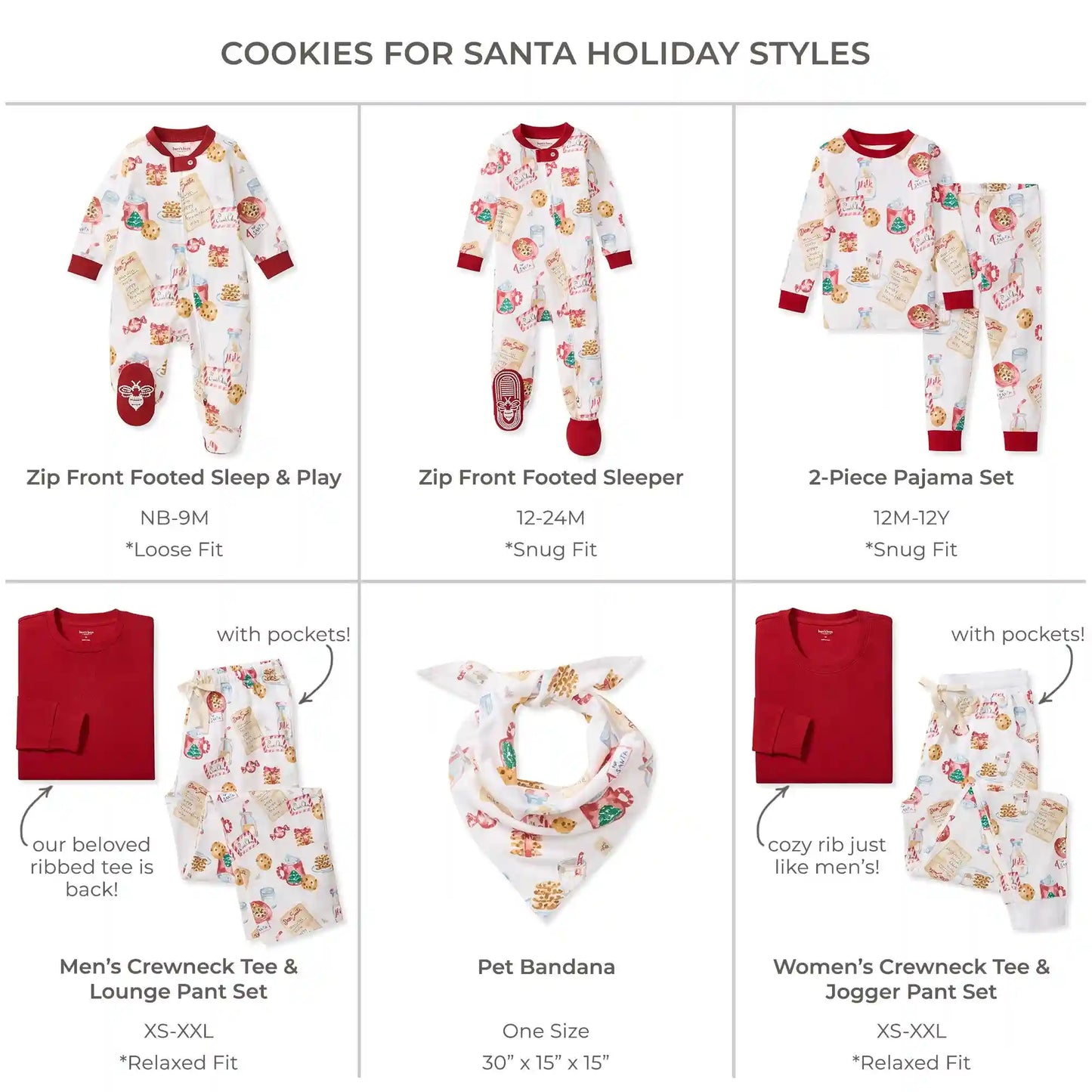 Cookies For Santa Family Matching Organic Cotton Men's PJ Set