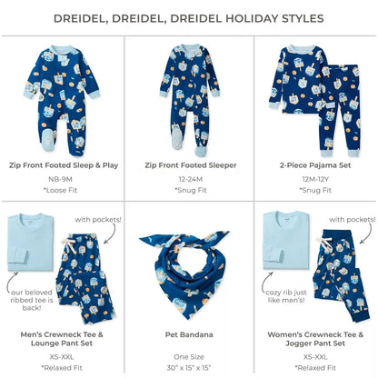 Dreidel Family Matching Organic Cotton Two-Piece Pajamas