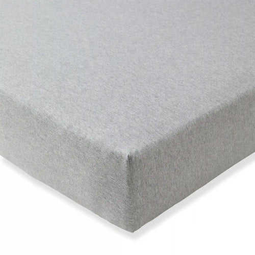 Solid Organic Cotton BEESNUG® Fitted Crib Sheet - Heather Grey