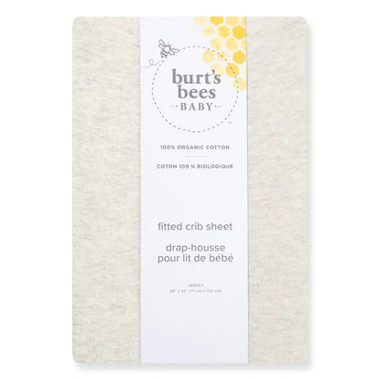 Solid Organic Cotton BEESNUG® Fitted Crib Sheet - Oatmeal