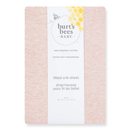 Solid Organic Cotton BEESNUG® Fitted Crib Sheet - Sandy Pink