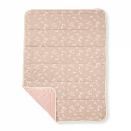 Whimsical Floral Organic Cotton Reversible Baby Blanket