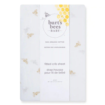 Golden Bee Organic Cotton BEESNUG® Fitted Crib Sheet - Hummus