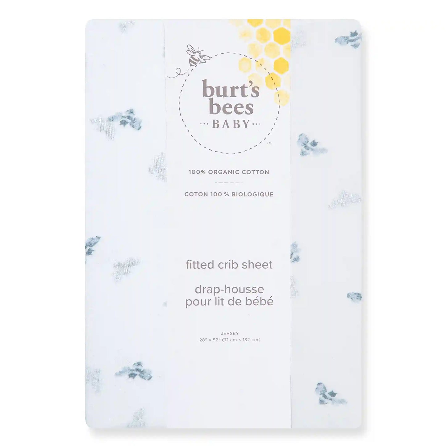 Golden Bee Organic Cotton BEESNUG® Fitted Crib Sheet - Quarry