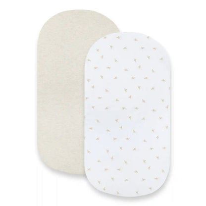 Golden Bee Organic Cotton BEESNUG® Fitted Bassinet Sheet 2 Pack