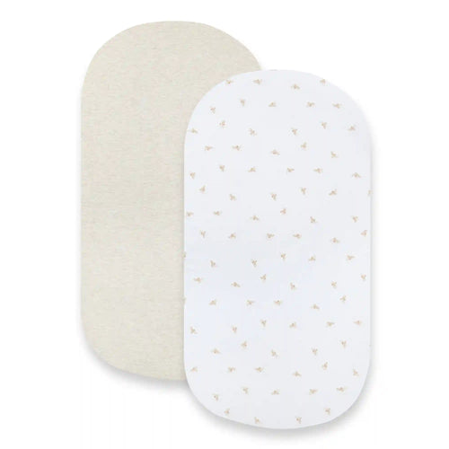 Golden Bee Organic Cotton BEESNUG® Fitted Bassinet Sheet 2 Pack