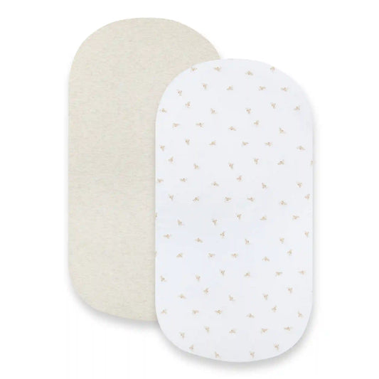 Golden Bee Organic Cotton BEESNUG® Fitted Bassinet Sheet 2 Pack