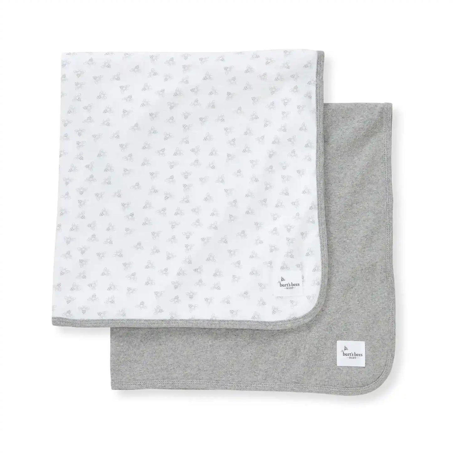 Honey Bee Organic Cotton Receiving Blankets 2 Pack