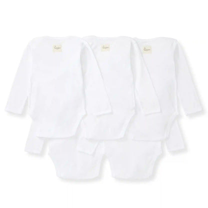 Bee Essentials Organic Long Sleeve Baby Bodysuit 5 Pack