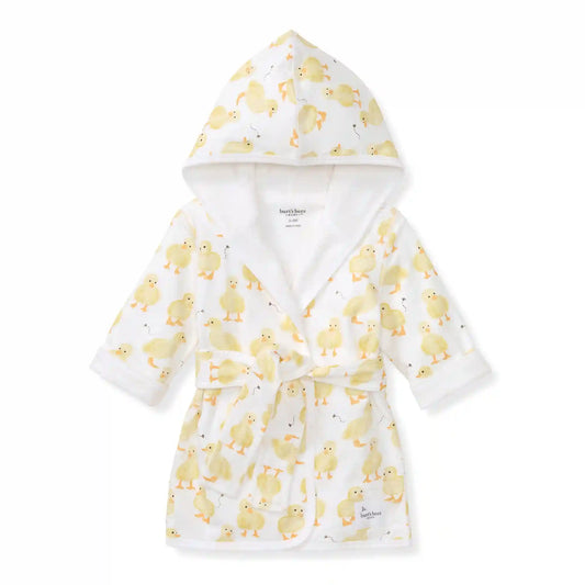 Organic Cotton Knit Terry Hooded Robe - Little Ducks