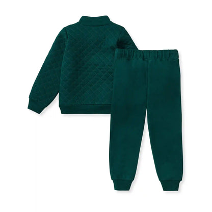 Quilted Quarter Zip and Jogger Set