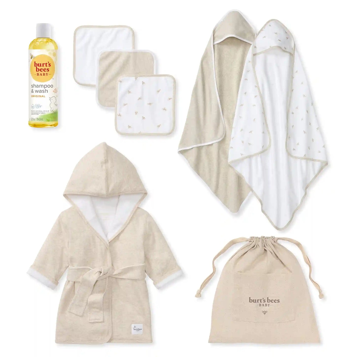 Golden Bee Bath Time Baby Gift Set