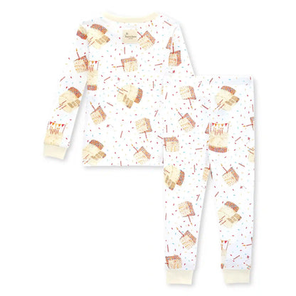 Birthday Cake Organic Two-Piece Long Sleeve Pajamas
