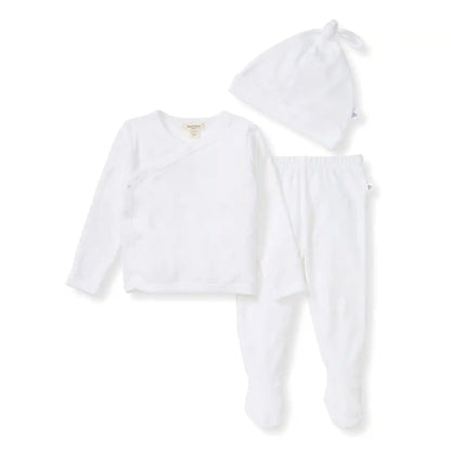 Organic Raised Terry Bee Take Me Home 3 Piece Set - Cloud