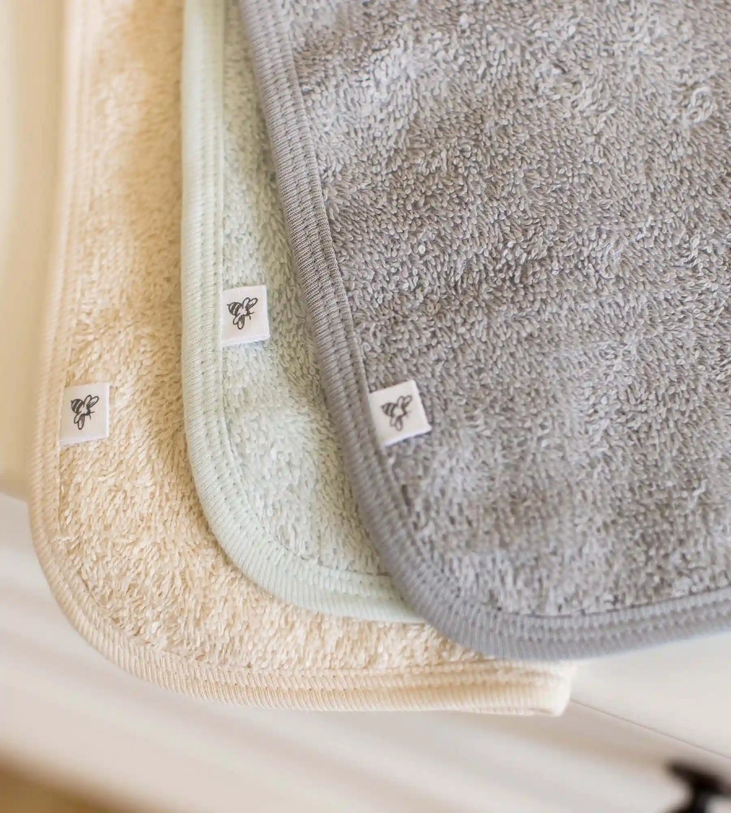 Organic Cotton Woven Terry Solid Washcloths 3 Pack - Quarry