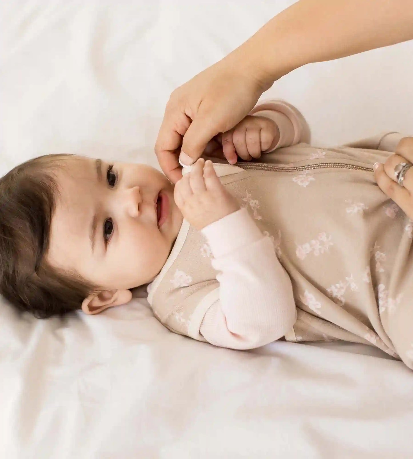 Whimsical Floral Organic Lightweight Beekeeper™ Wearable Baby Blanket
