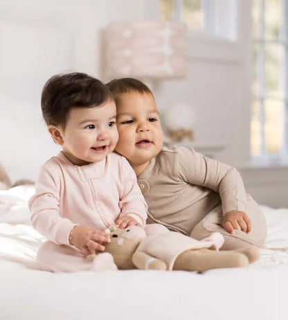 Solid Rib Organic Cotton Sleeper - Ranunculus