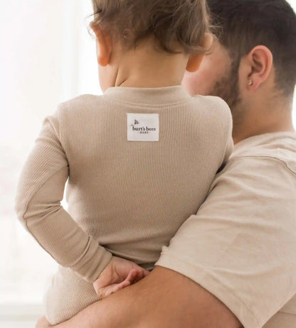 Solid Rib Organic Cotton Sleeper - Hummus
