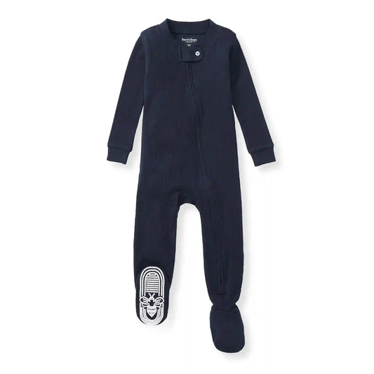 Solid Rib Organic Cotton Sleeper - Midnight
