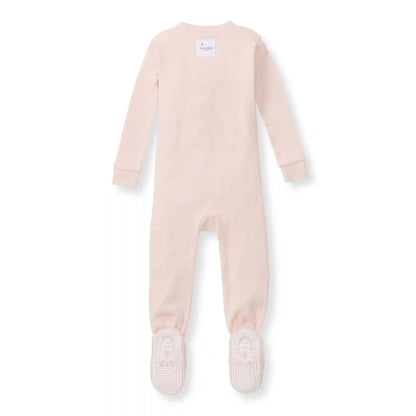 Solid Rib Organic Cotton Sleeper - Ranunculus