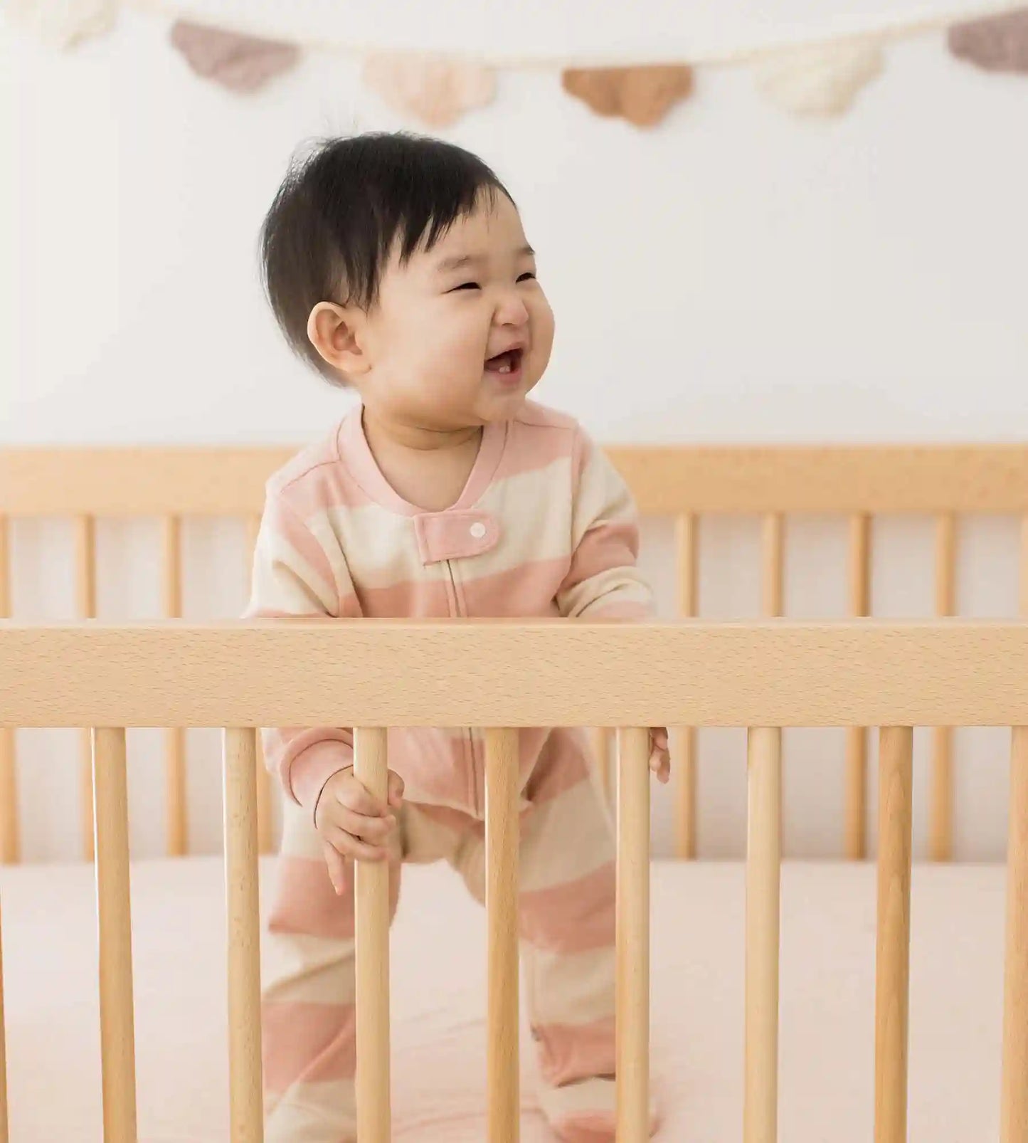 Rugby Stripe Organic Cotton Two-Piece Pajamas - Pink Sand