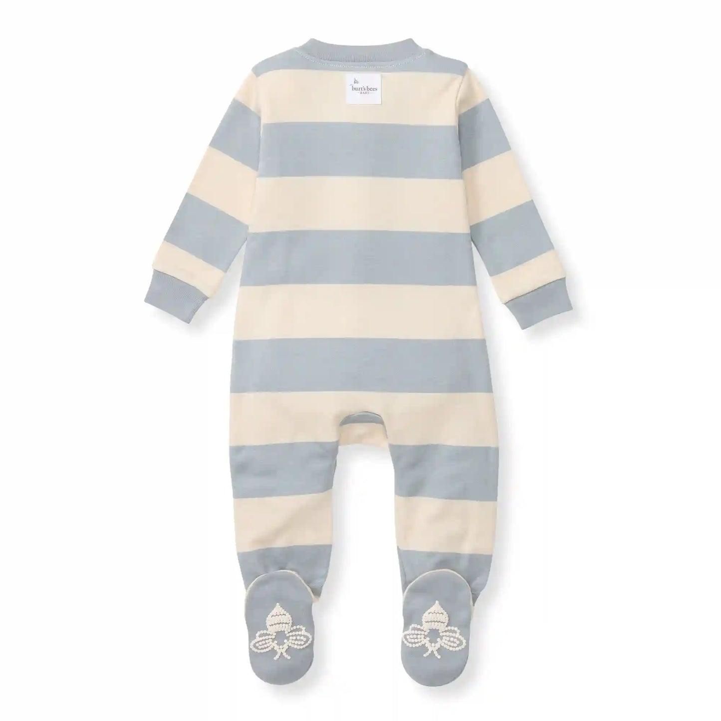 Rugby Stripe Organic Cotton Sleep & Play - Quarry