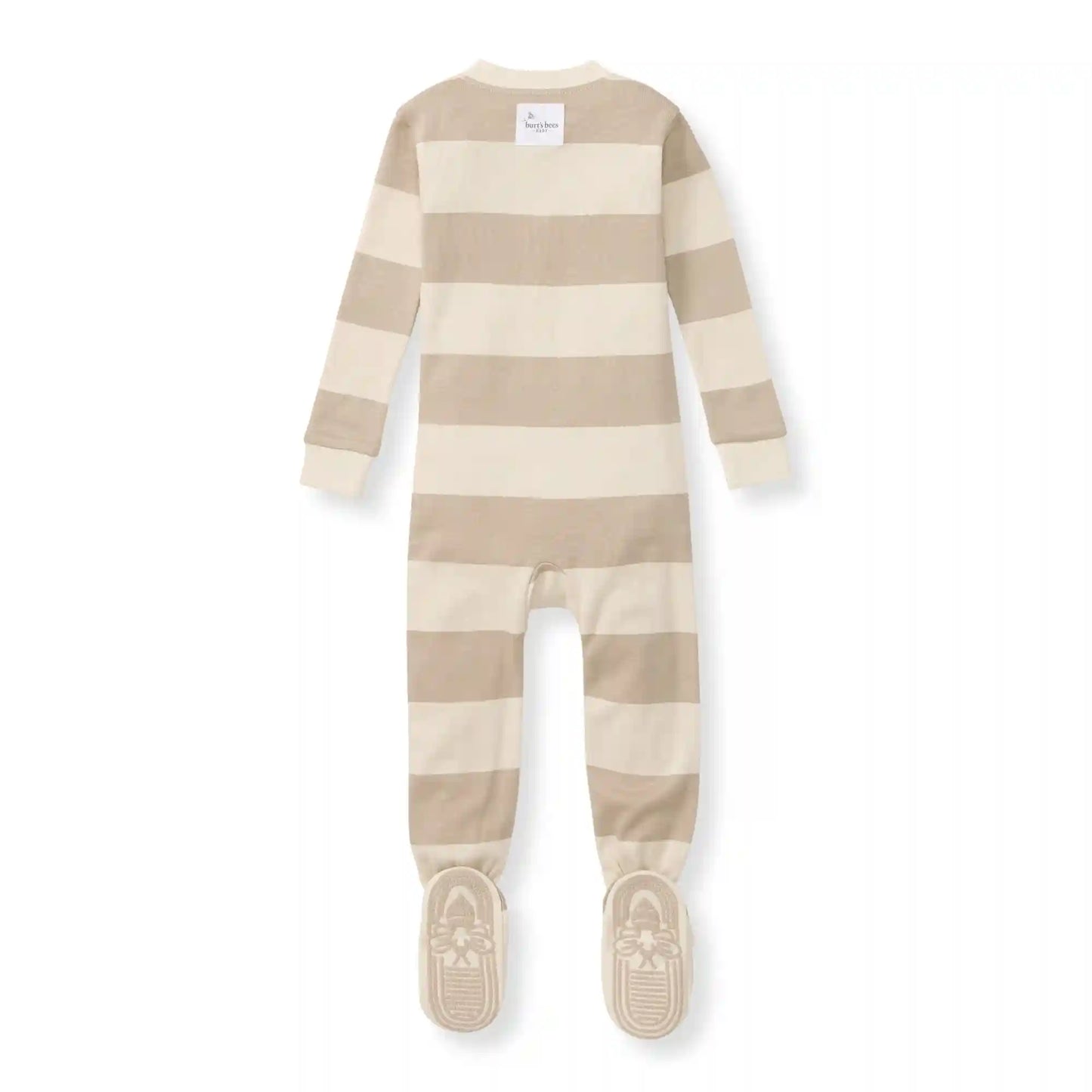 Mommy & Me Rugby Stripe Organic Cotton Sleeper - Oat