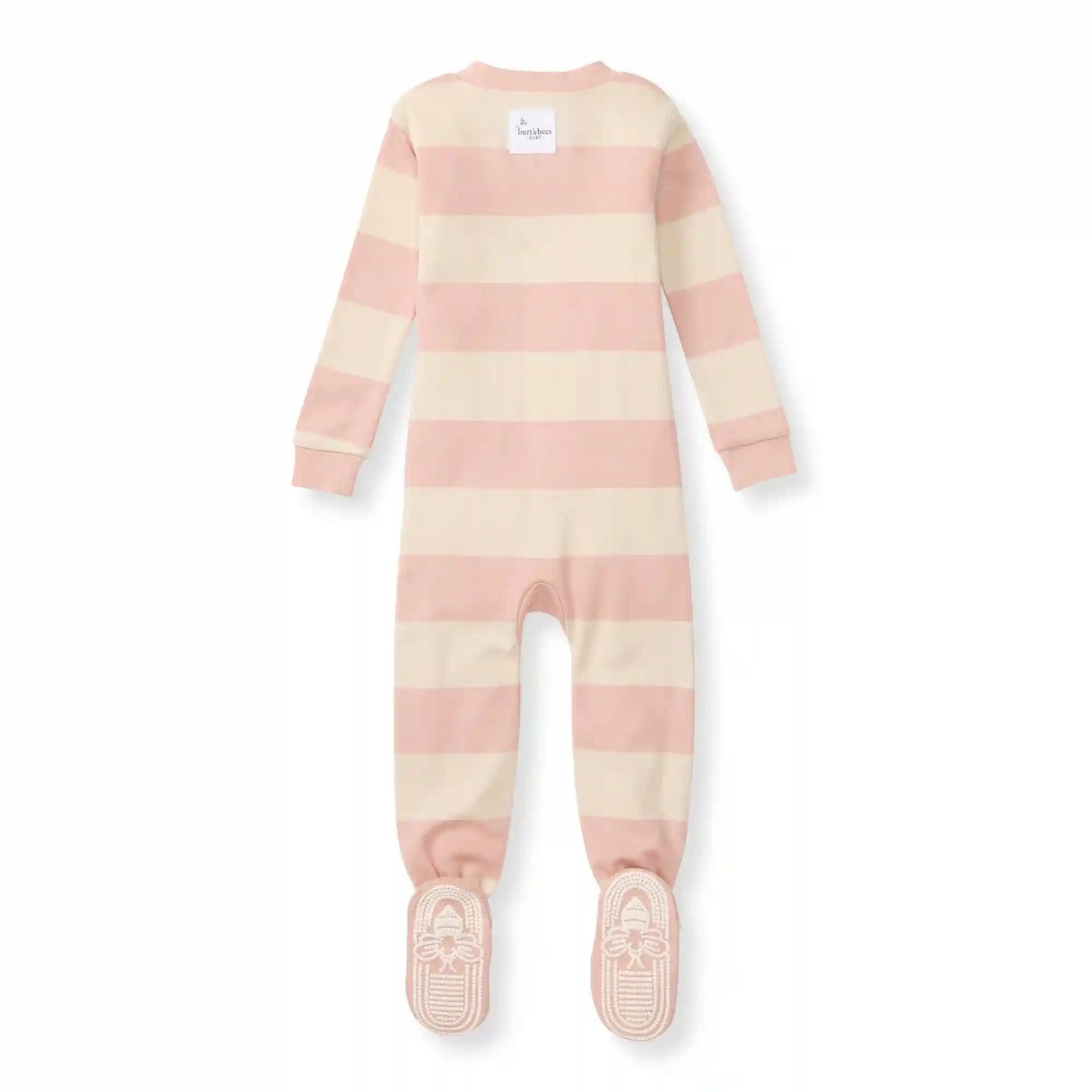 Rugby Stripe Organic Cotton Sleeper - Pink Sand