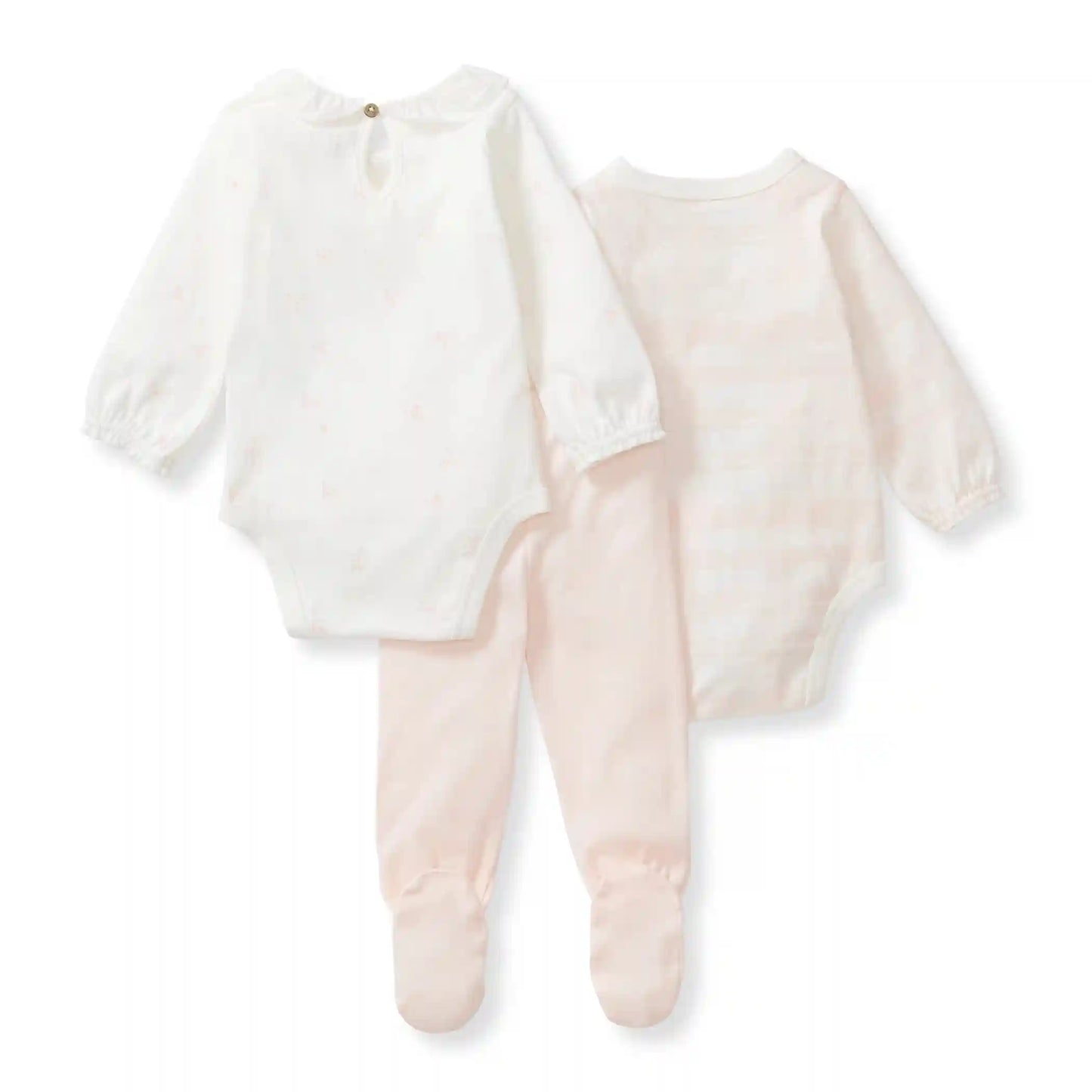 Origami Baby Girl 3-Piece Bodysuit & Pants Set