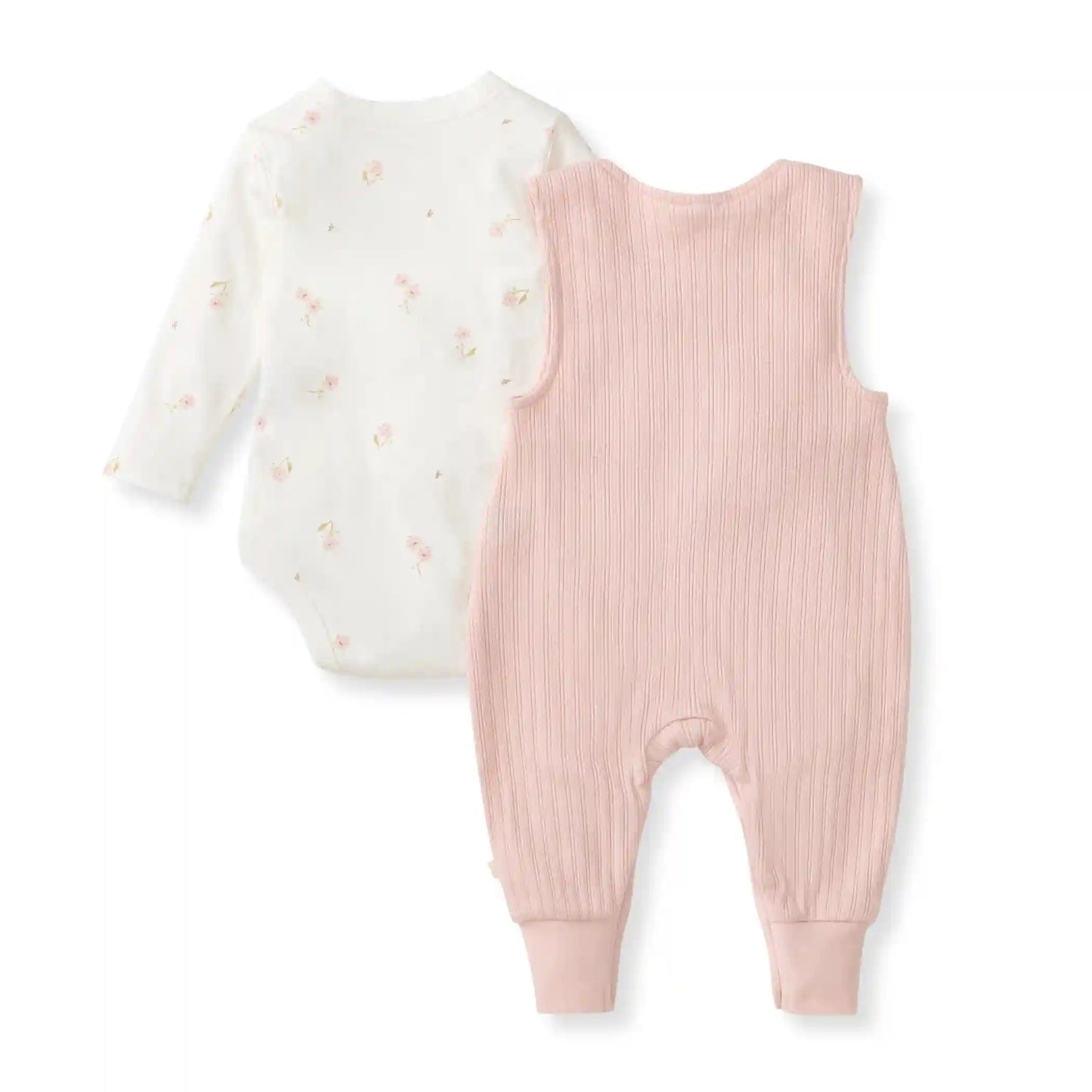 Floral Bodysuit & Jumpsuit Baby Girl Set