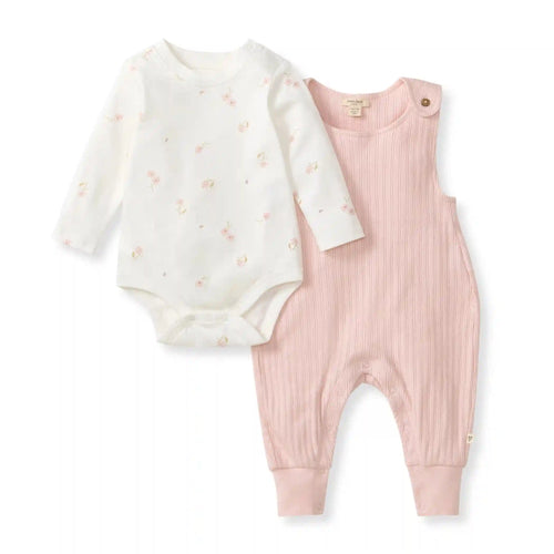 Floral Bodysuit & Jumpsuit Baby Girl Set