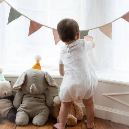 Baby Boy Classic Gauze Bubble Romper