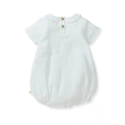 Baby Boy Classic Gauze Bubble Romper