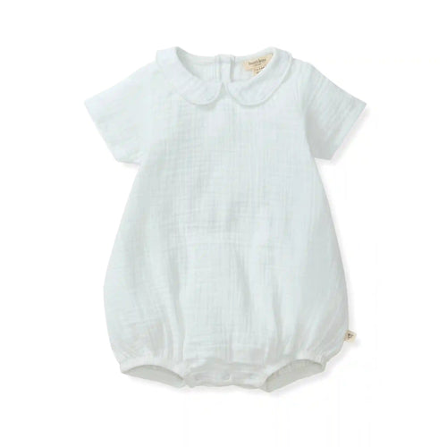 Baby Boy Classic Gauze Bubble Romper