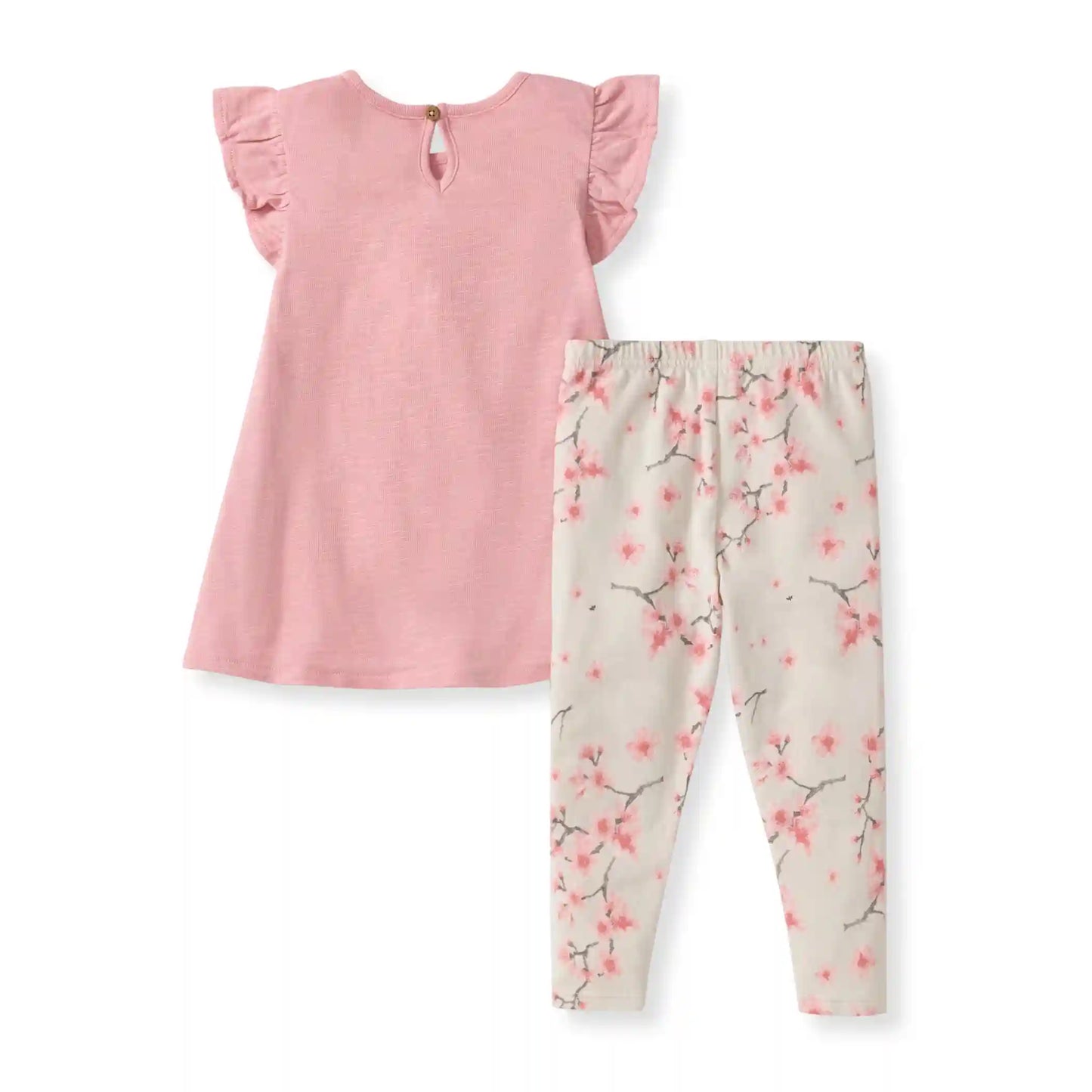 Slub Tunic & Cherry Blossoms Legging Set