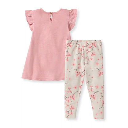 Slub Tunic & Cherry Blossoms Legging Set