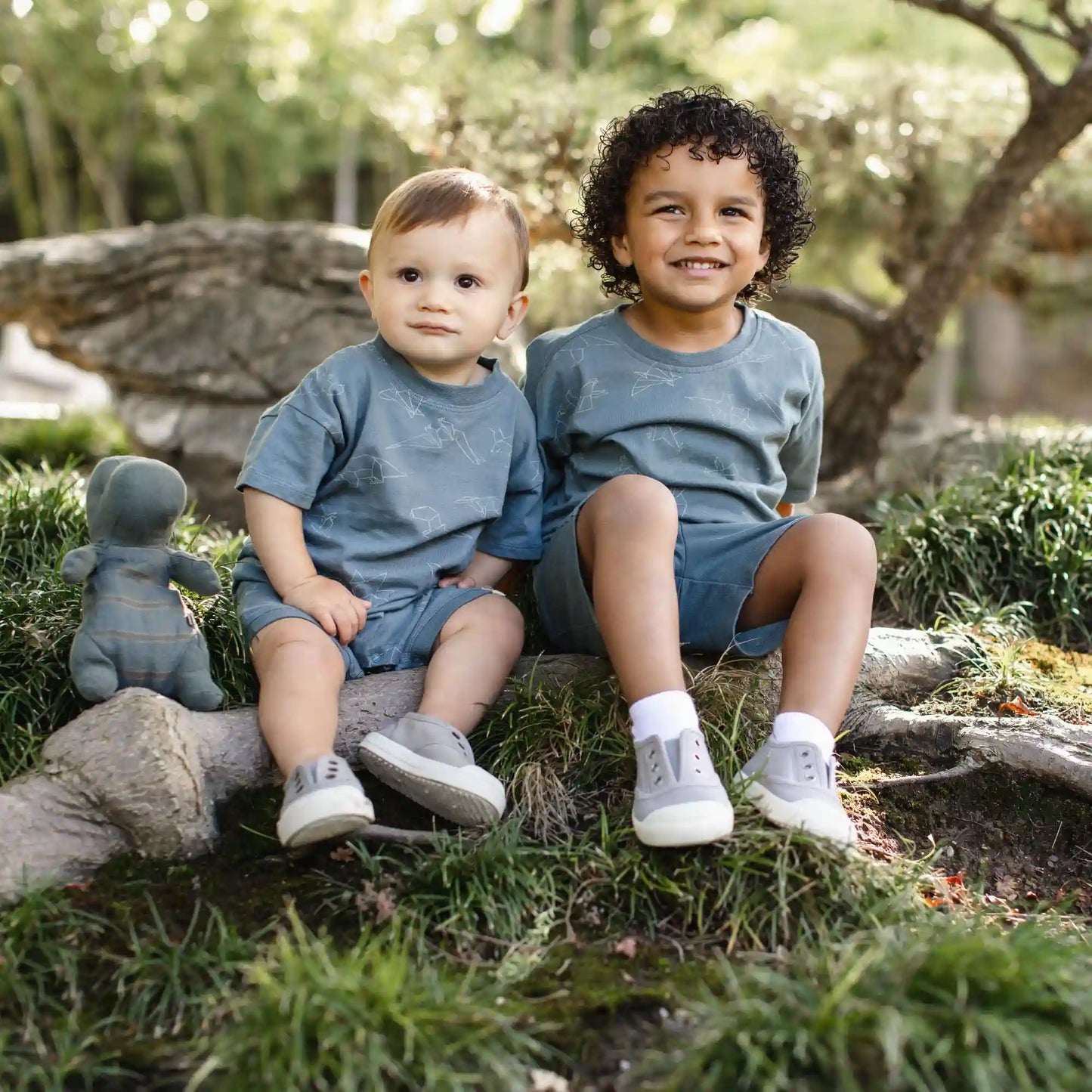 Origami Dinos Boy Tee & Shorts Set