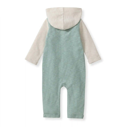 Chunky Slub Baby Boy Hooded Jumpsuit