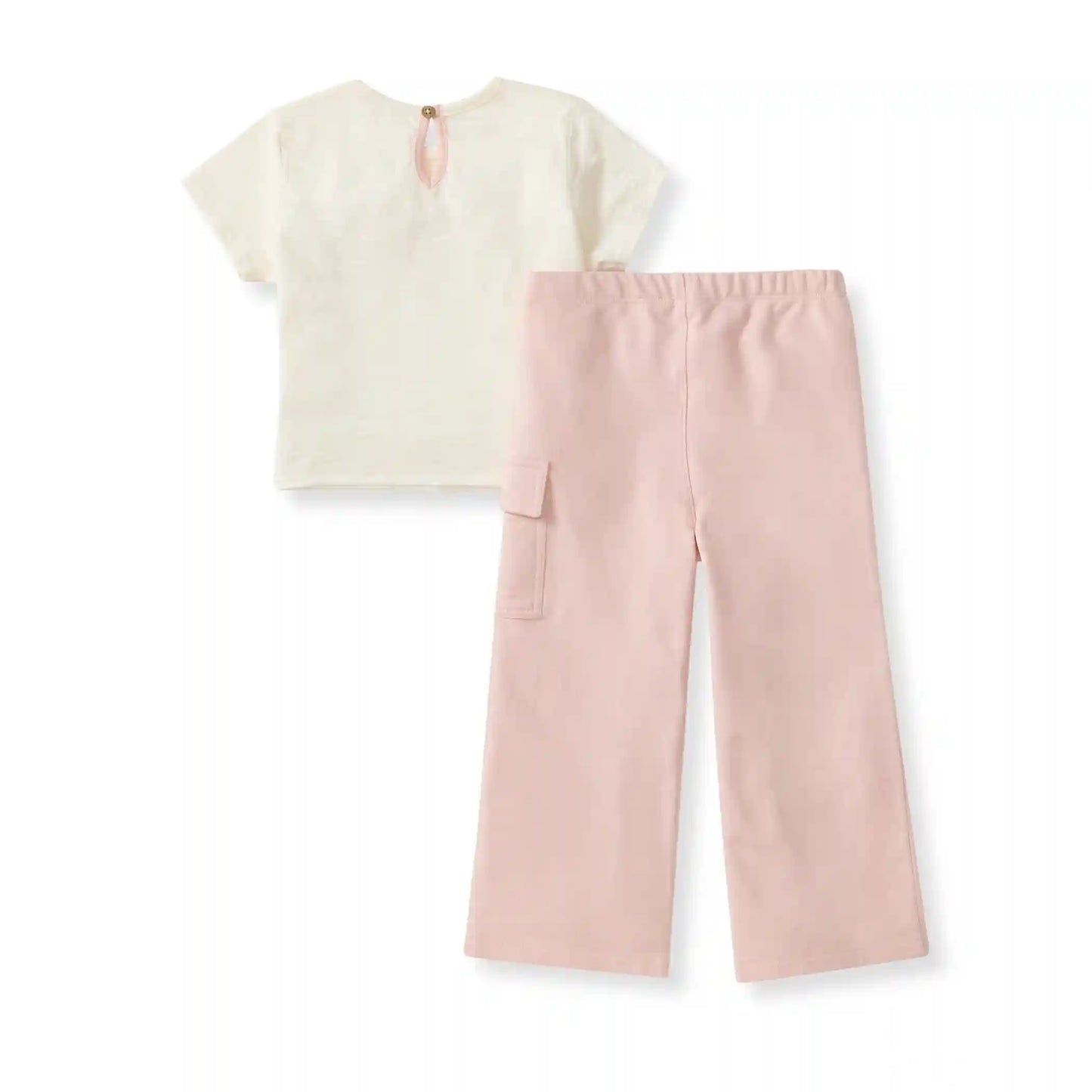 Girl Slub Pocket Tee & Pants Set